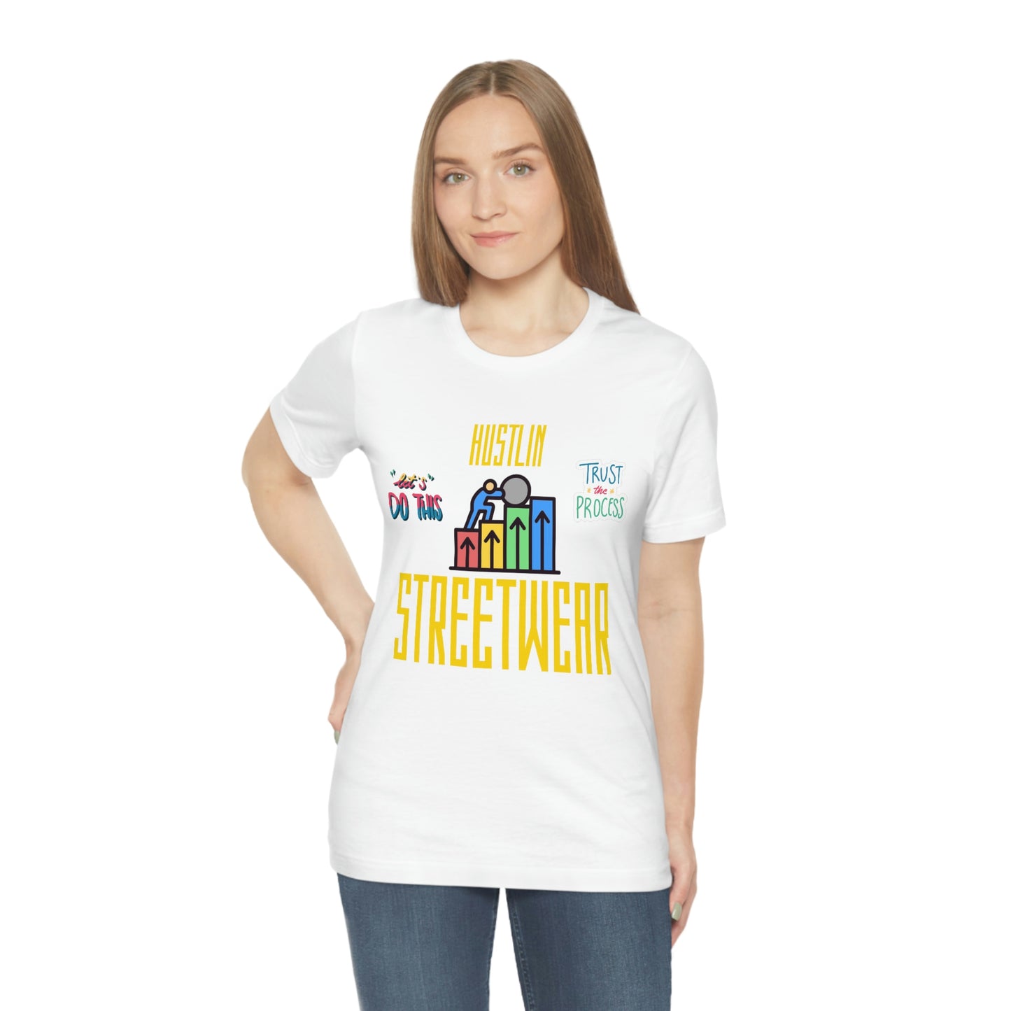 Unisex Hustlin Streetwear Jersey Short Sleeve Tee