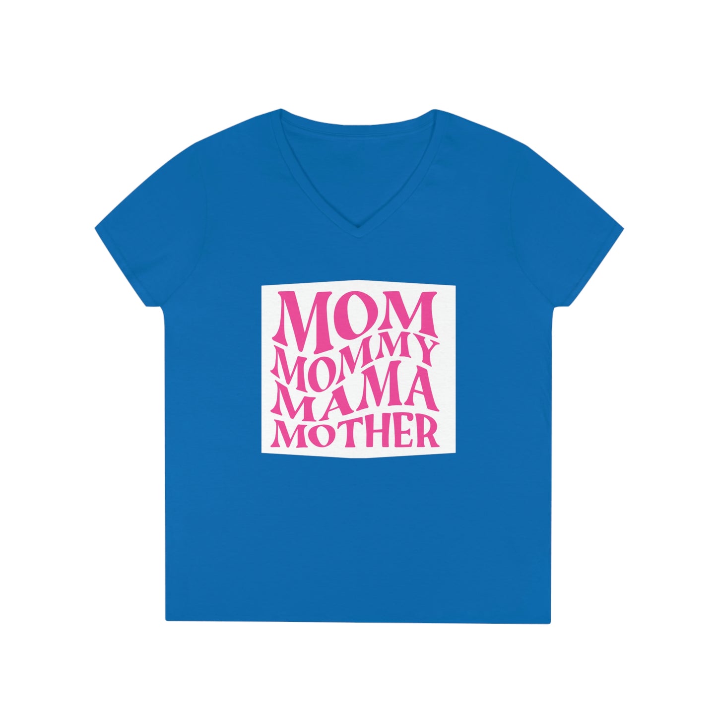 Mother's Day V-Neck T-Shirt (Blue)