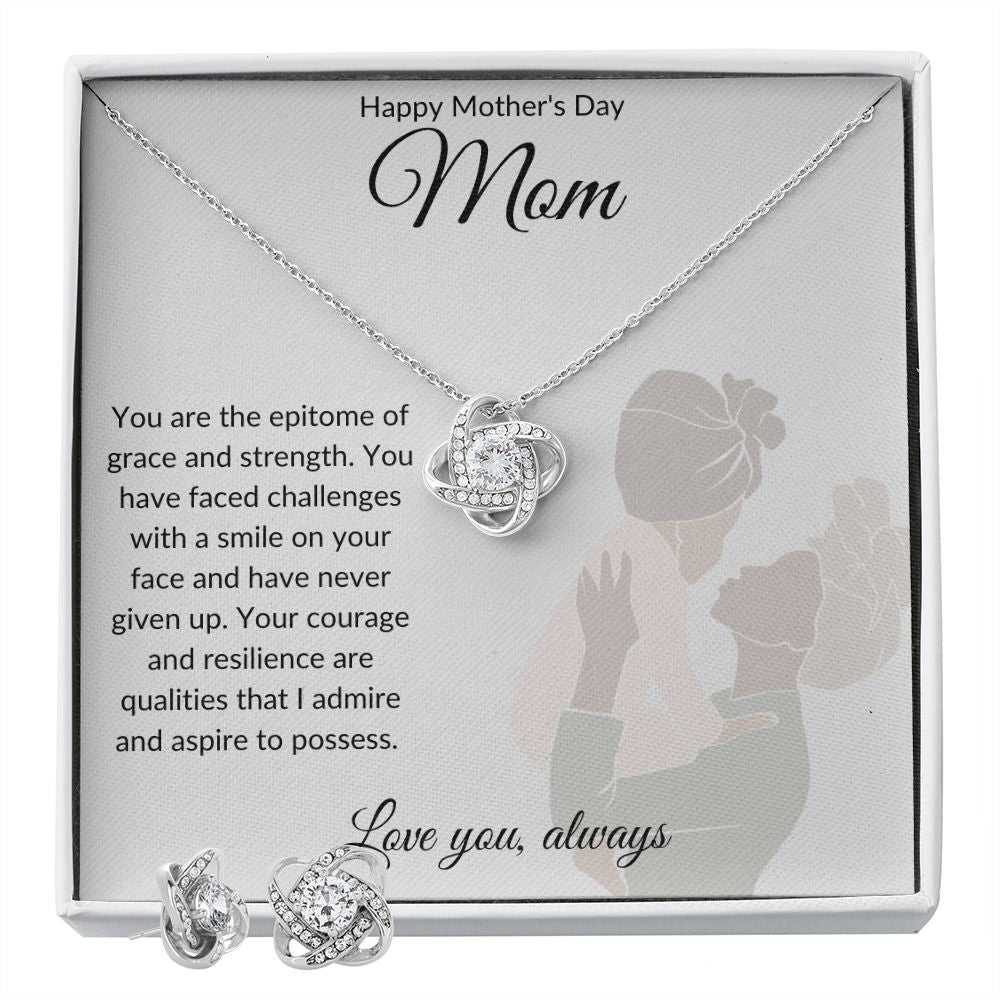 Love Knot Earring & Necklace Set