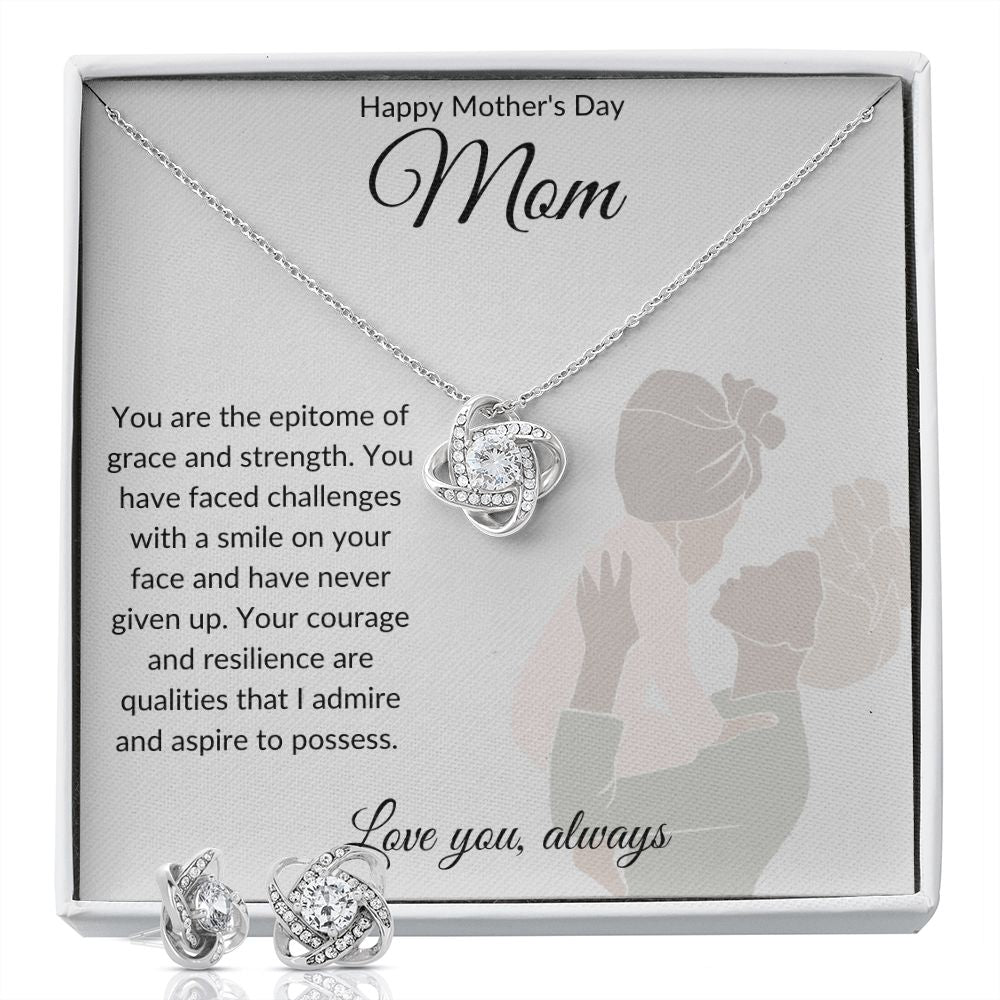 Love Knot Earring & Necklace Set