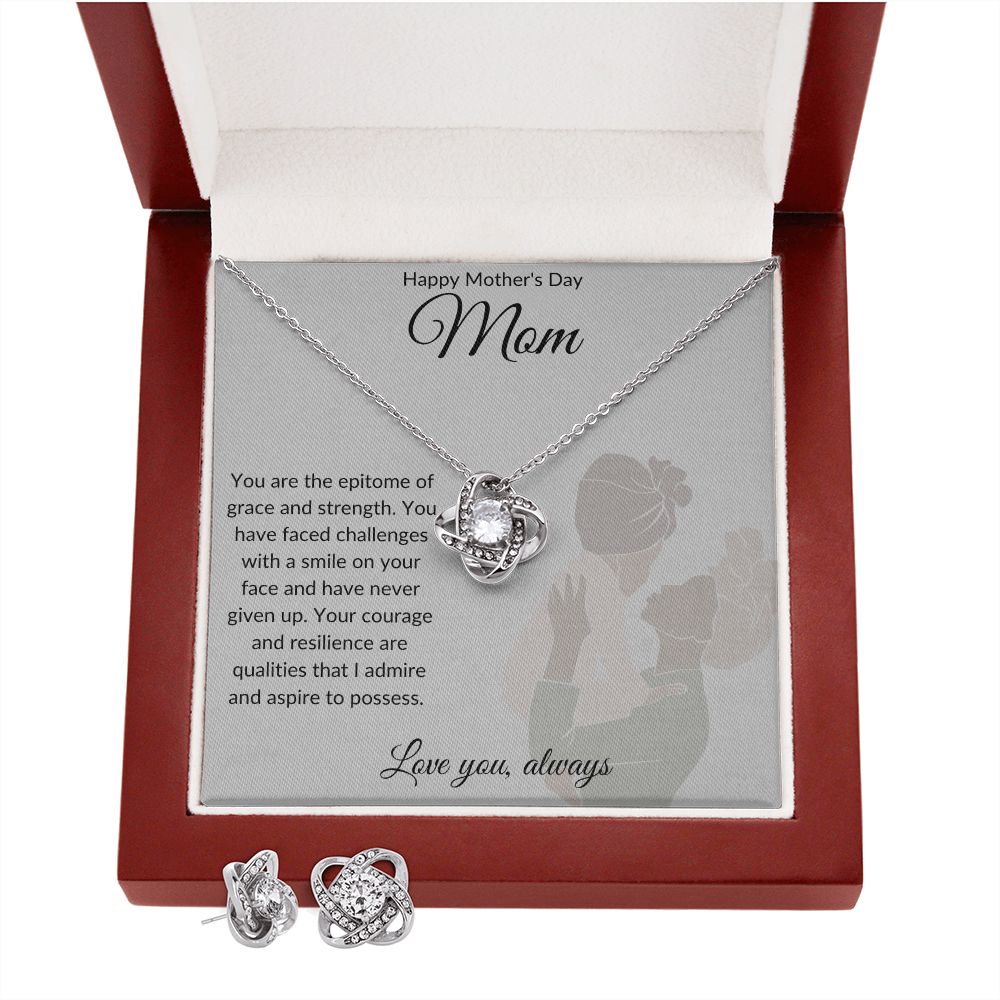 Love Knot Earring & Necklace Set