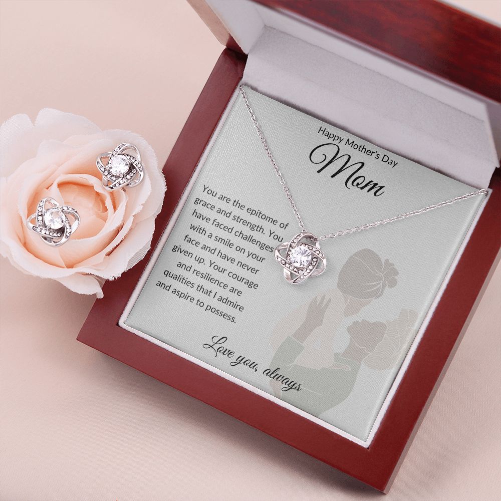 Love Knot Earring & Necklace Set