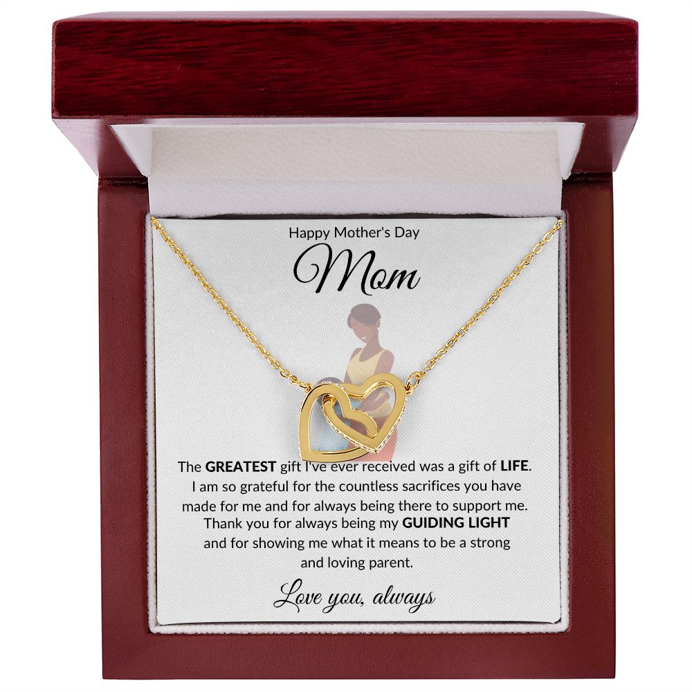 Interlocking Hearts Necklace (White & Gold Variants)
