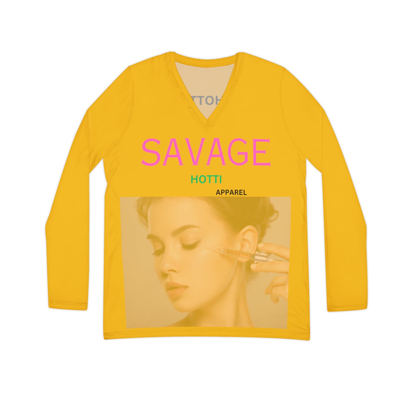 Savage HOTTI Long Sleeve V-neck Shirt