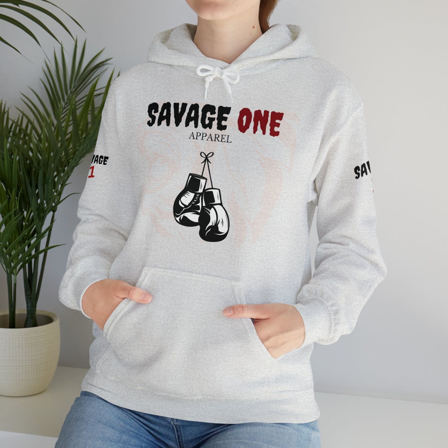 Savage ONE Sports Hooded Sweatshirt (Golden Gloves)