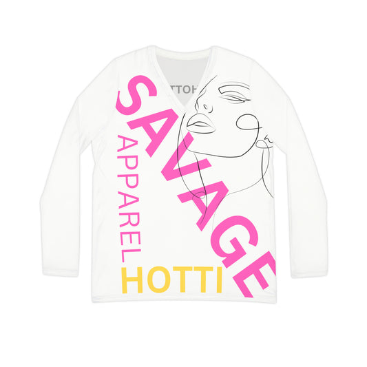 Savage HOTTI Long Sleeve V-neck Shirt