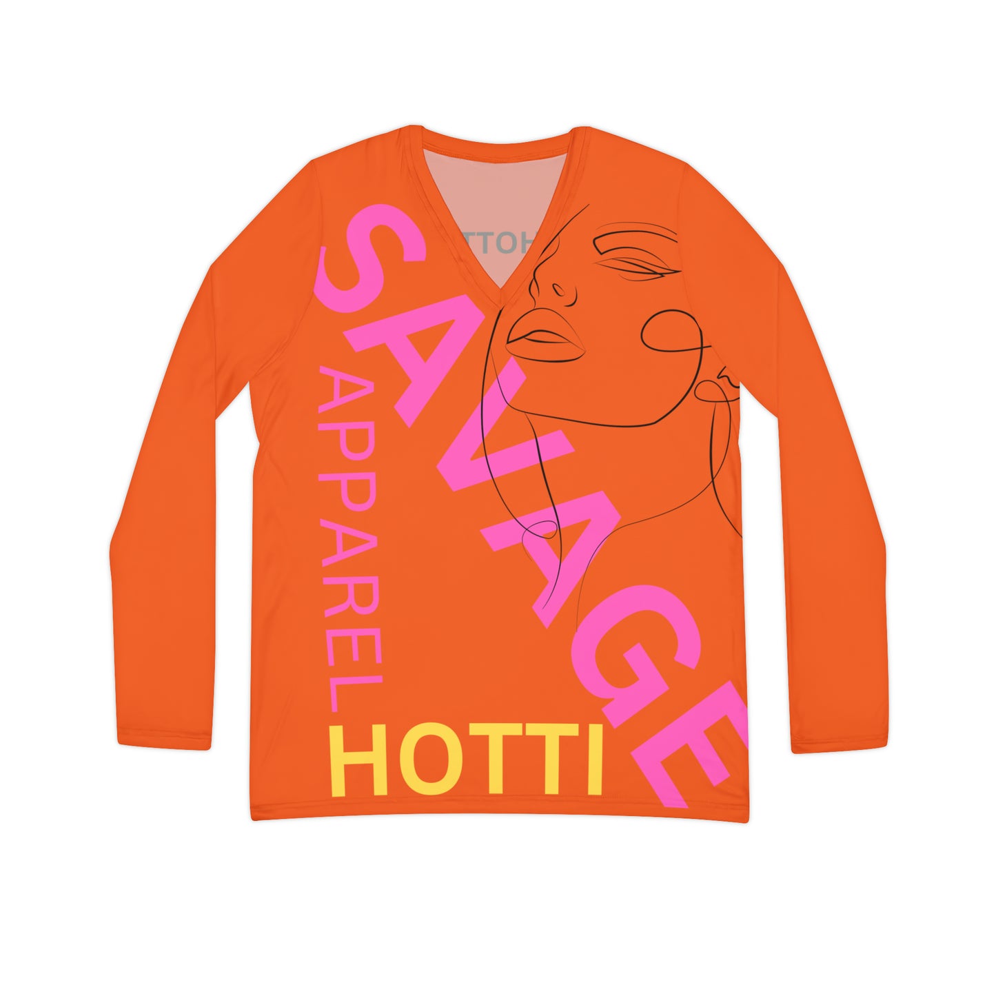 Savage HOTTI Long Sleeve V-neck Shirt