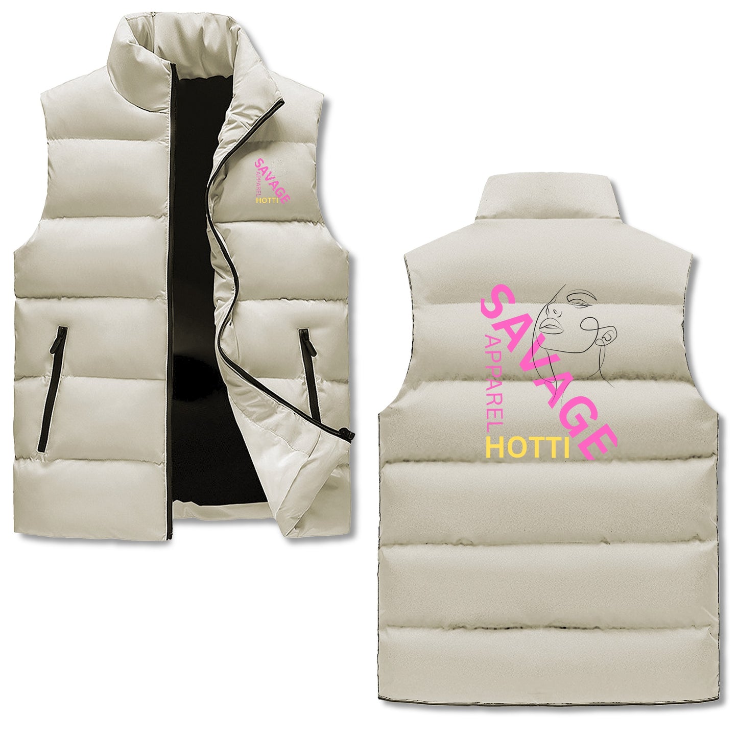 Savage Hotti Zip Up Puffer Vest