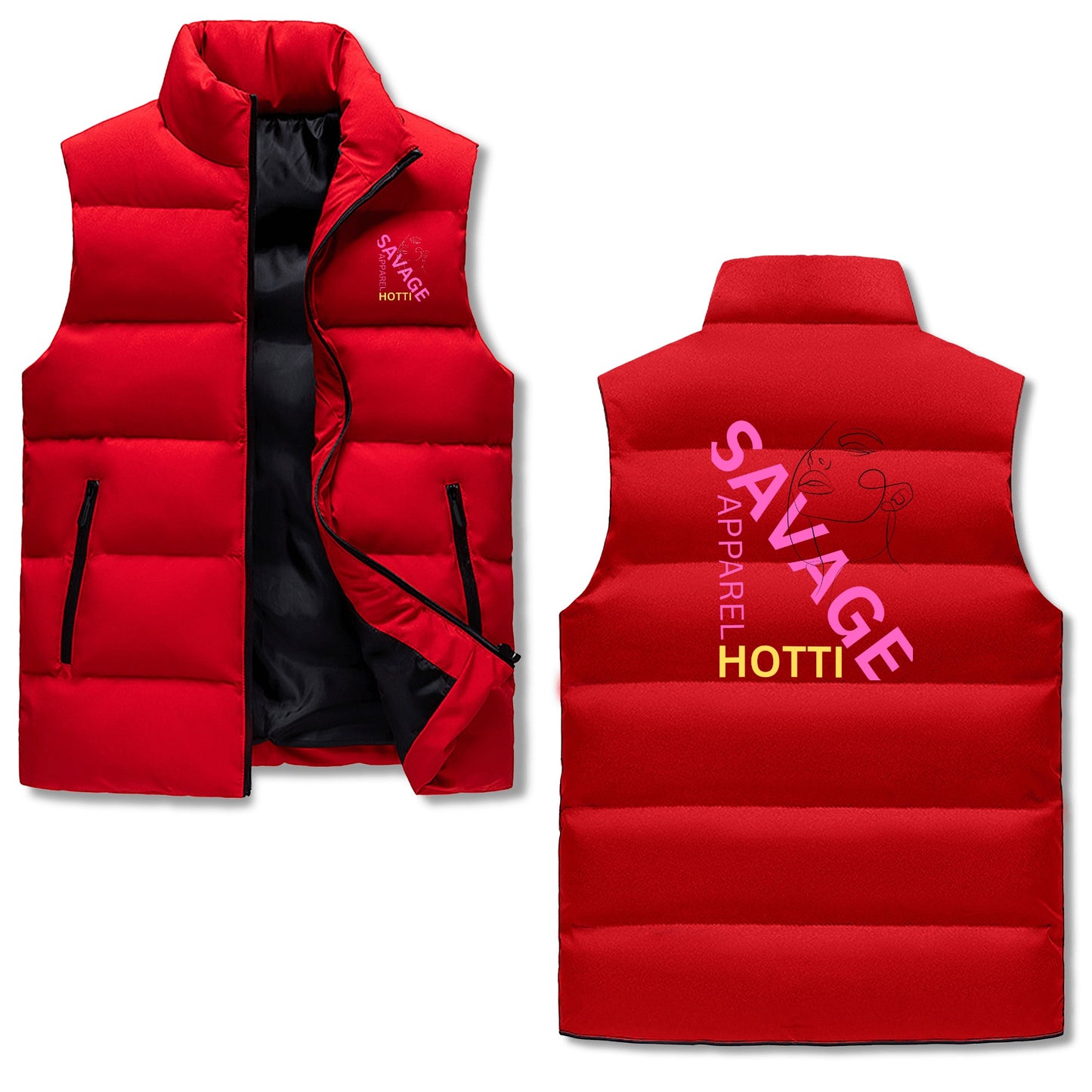 Savage Hotti Zip Up Puffer Vest