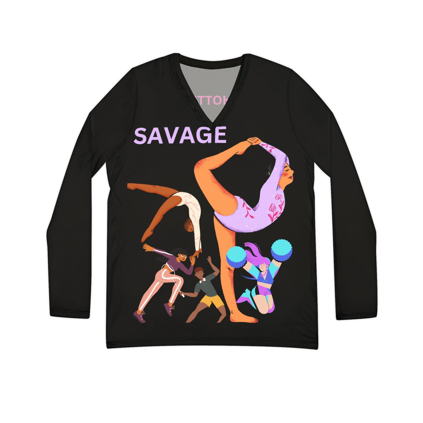 Savage HOTTI Long Sleeve V-neck Shirt