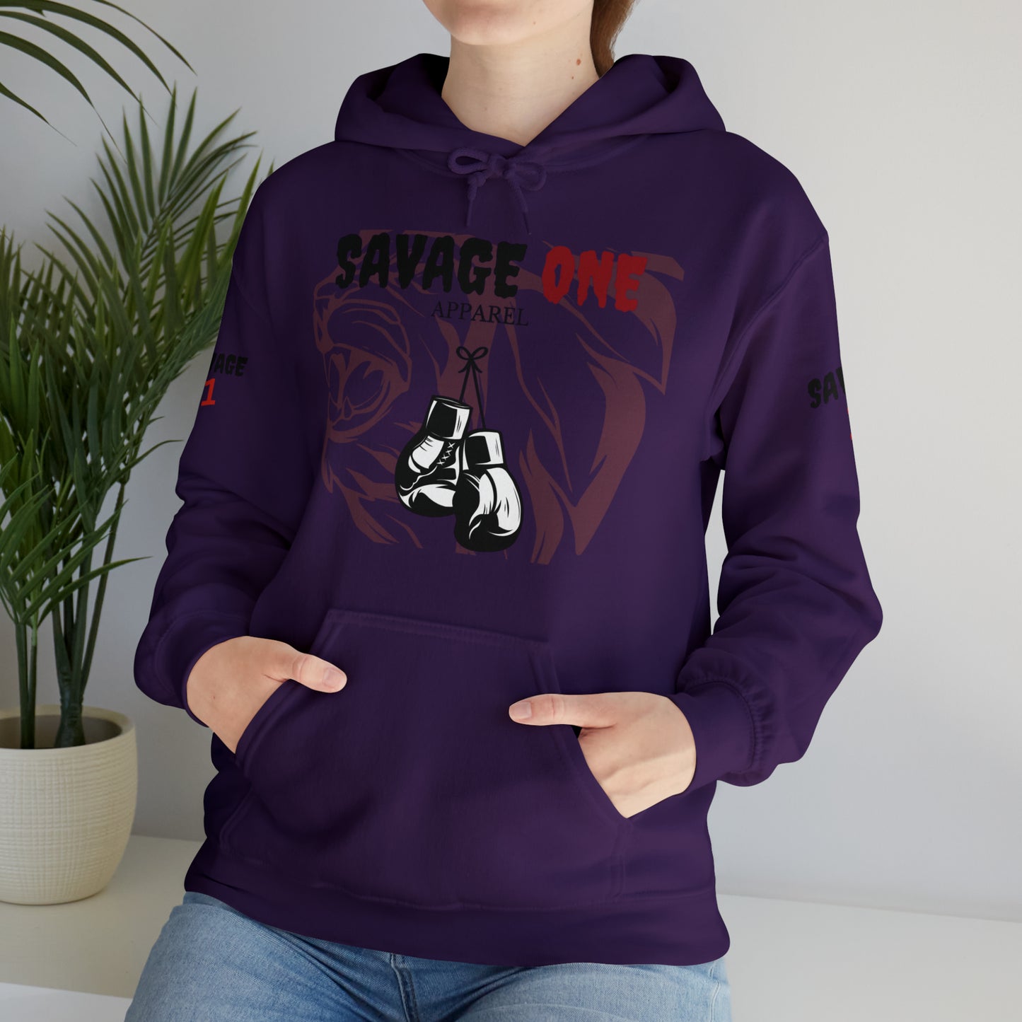 Savage ONE Sports Hooded Sweatshirt (Golden Gloves)