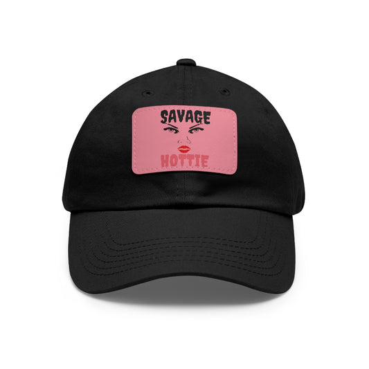 Savage HOTTIE  Hat with Leather Patch (Rectangle)