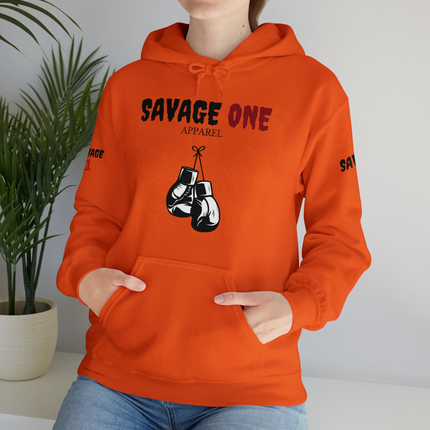 Savage ONE Sports Hooded Sweatshirt (Golden Gloves)