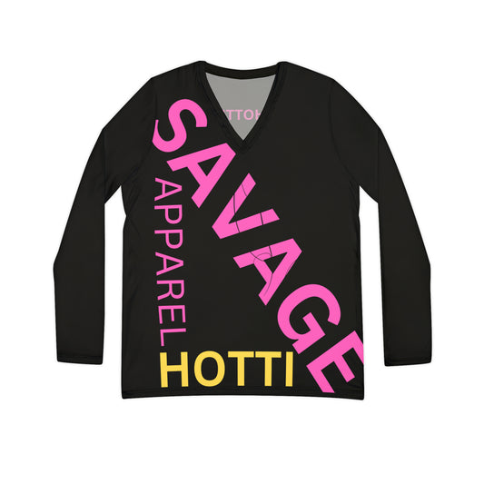 Savage HOTTI Long Sleeve V-neck Shirt