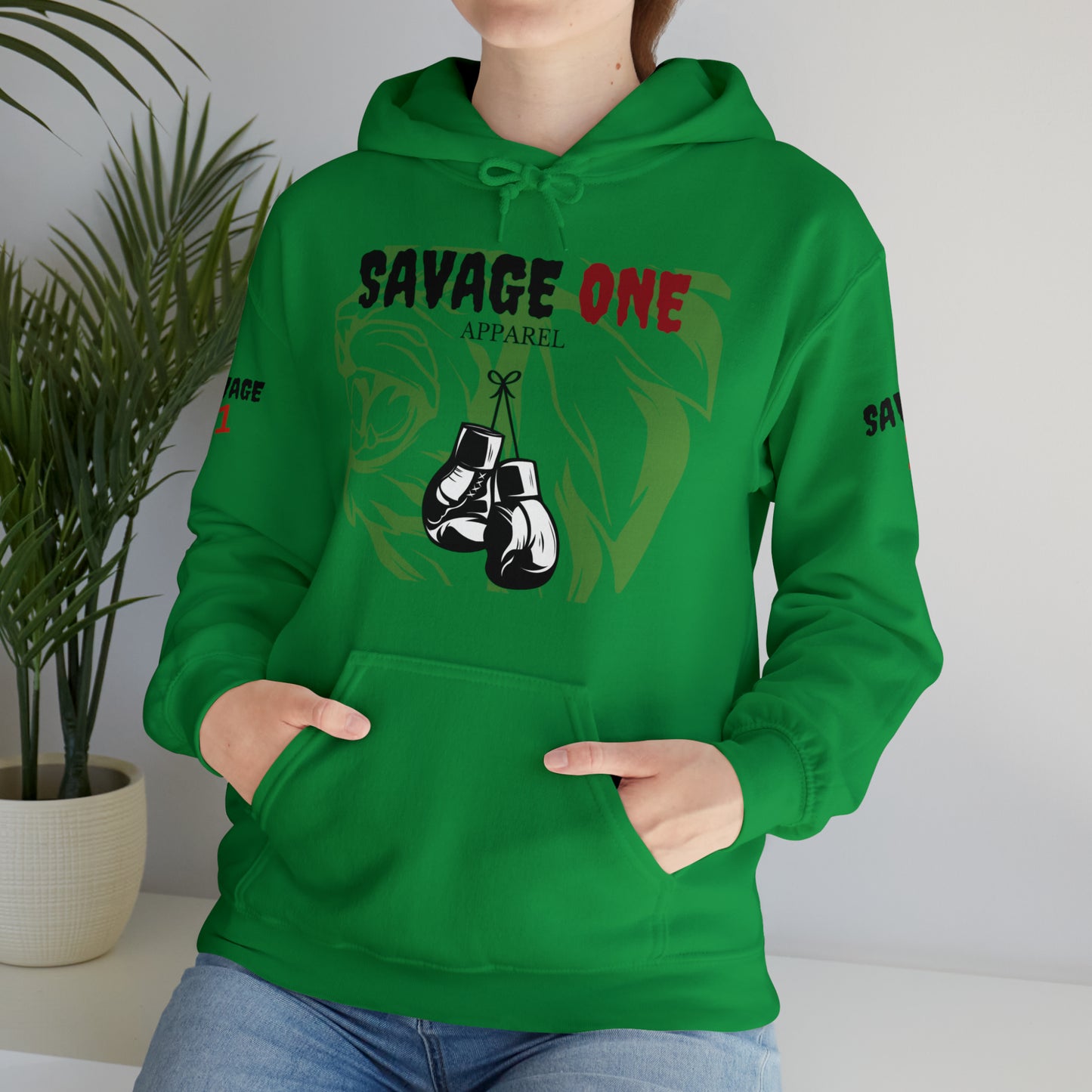 Savage ONE Sports Hooded Sweatshirt (Golden Gloves)