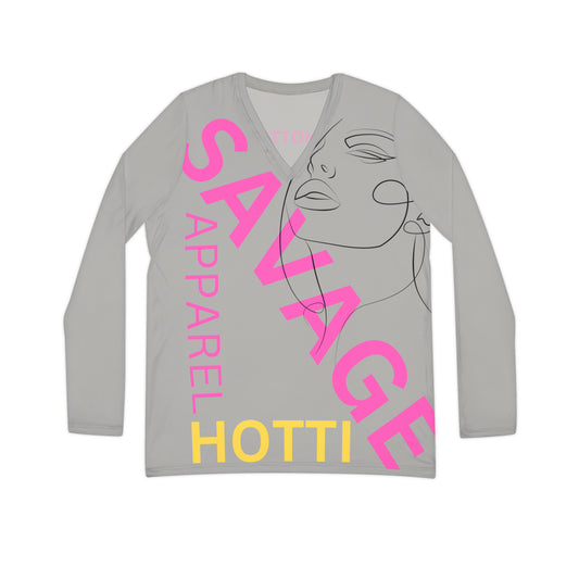 Savage HOTTI Long Sleeve V-neck Shirt