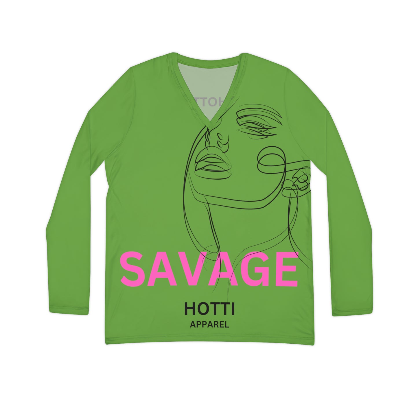 Savage HOTTI Long Sleeve V-neck Shirt