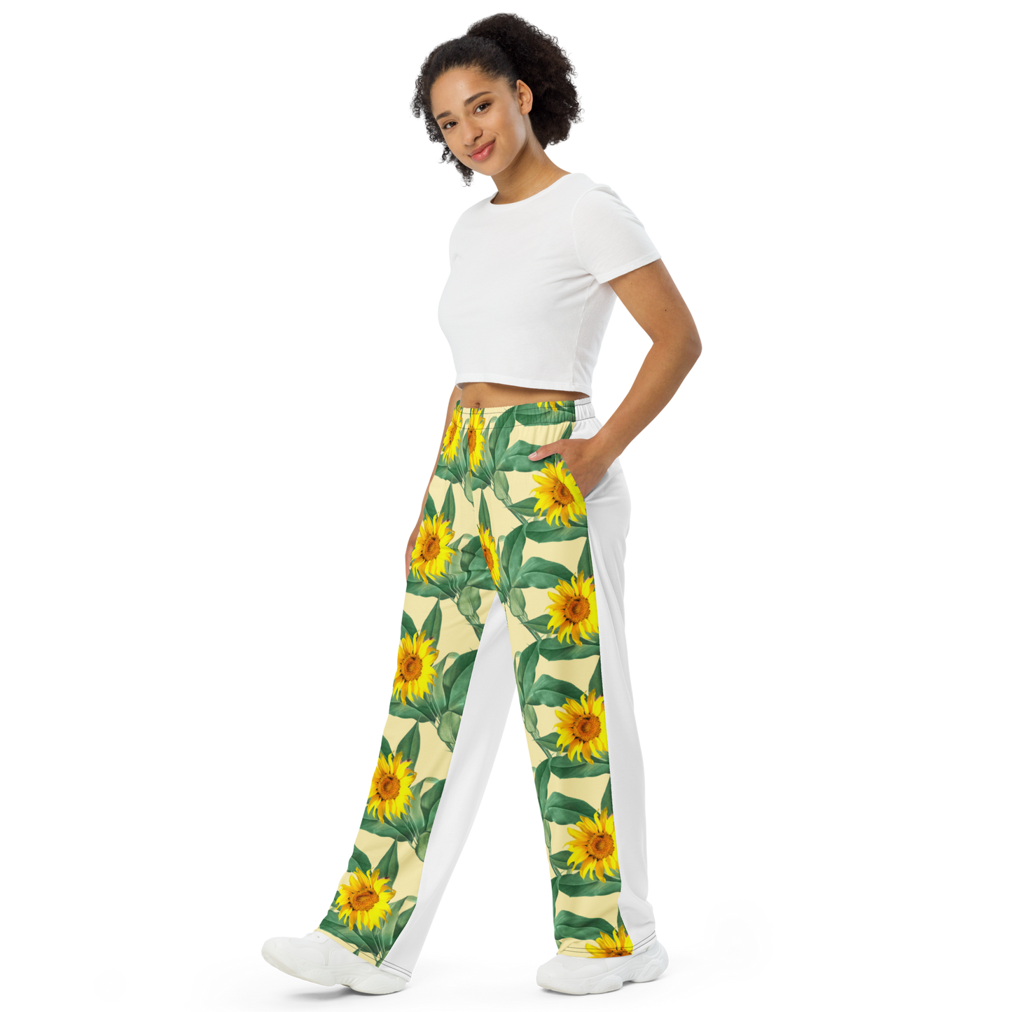 All-over print unisex wide-leg pants