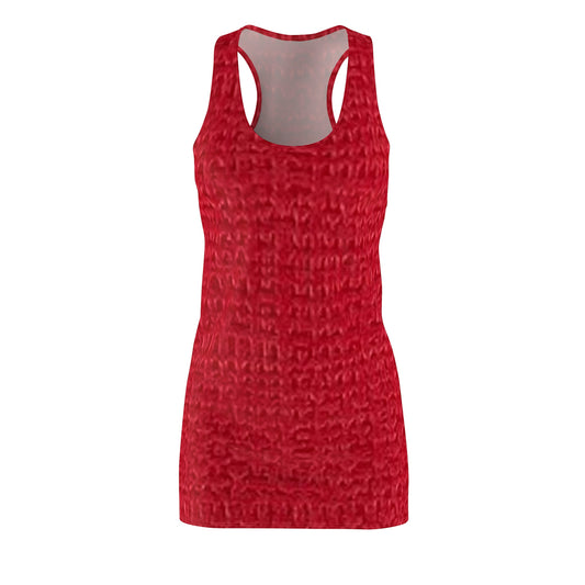 Summer Women's Cut & Sew Racerback Dress (Red)