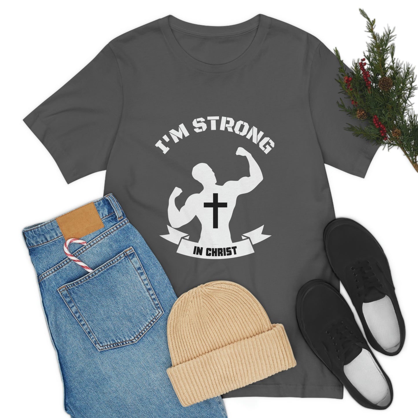 Strong in Christ Jersey Short Sleeve Tee