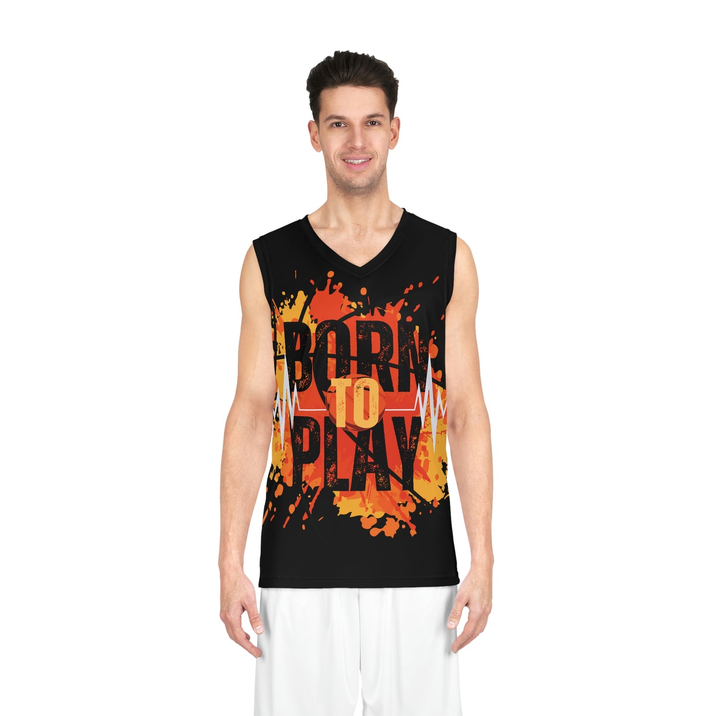 Born to Play Basketball Jersey (Black)