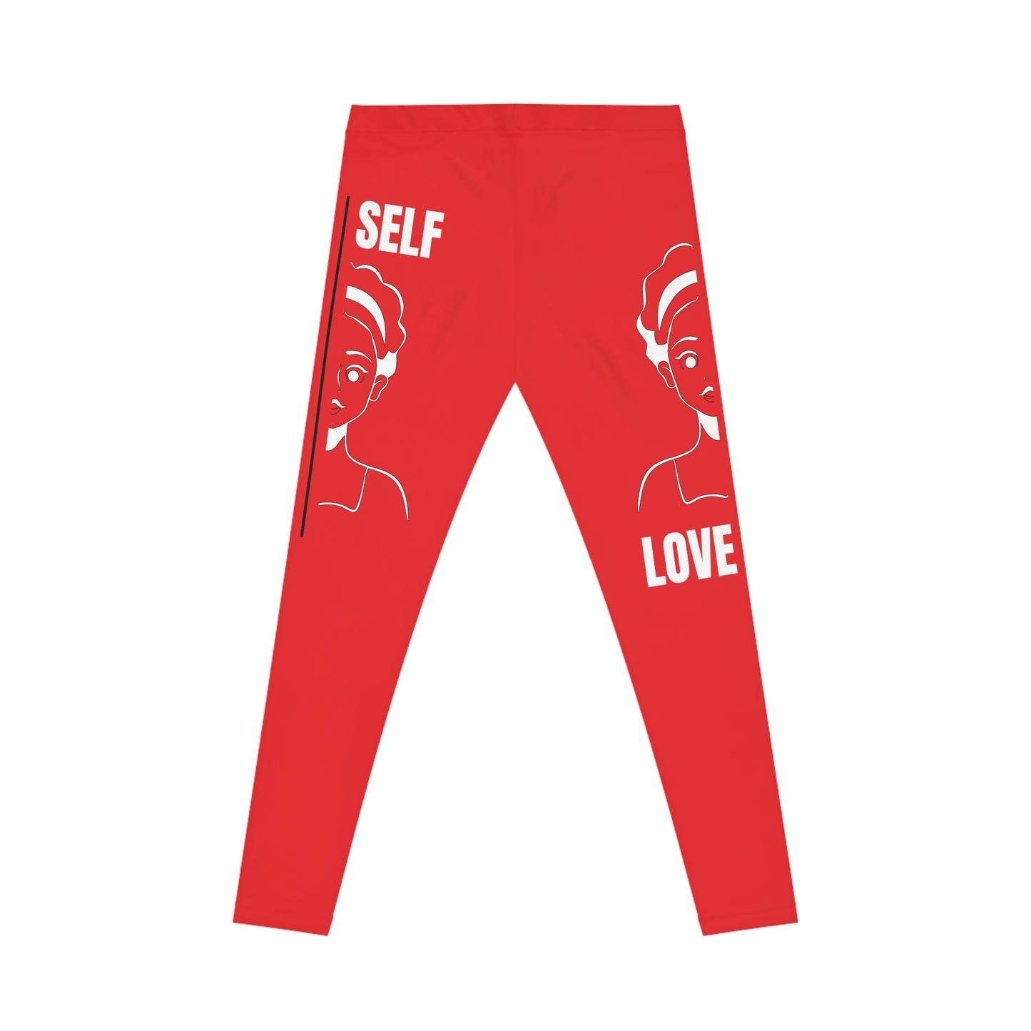 Women's Self Casual Leggings (Red)