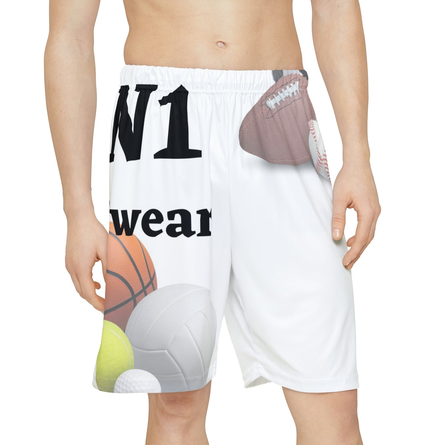 Men’s Sports Shorts (White)