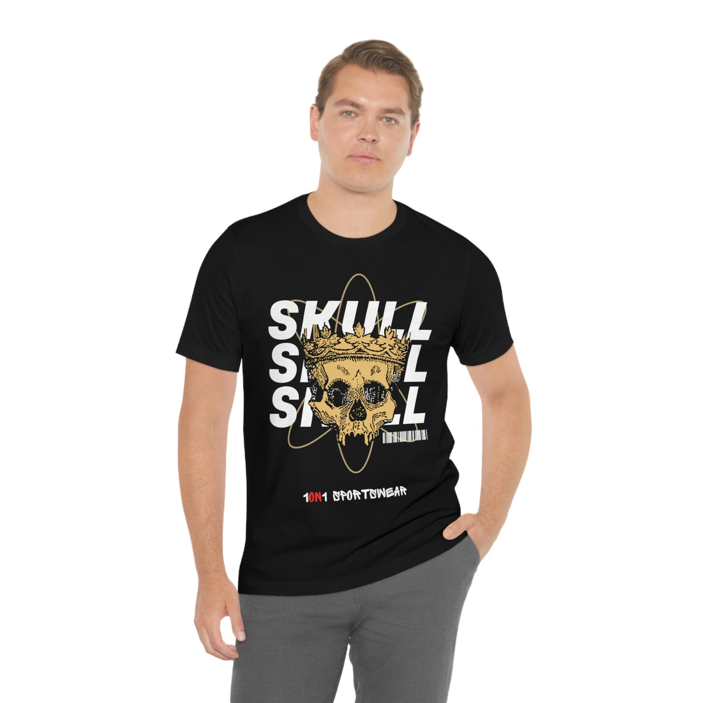 Unisex Skull Jersey Short Sleeve Tee