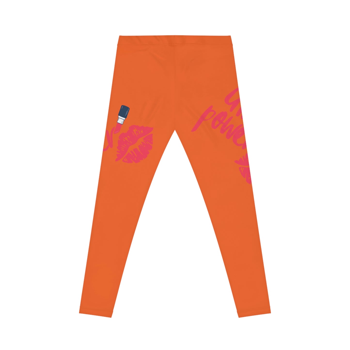 Women's Girl Power Casual Leggings (Orange)