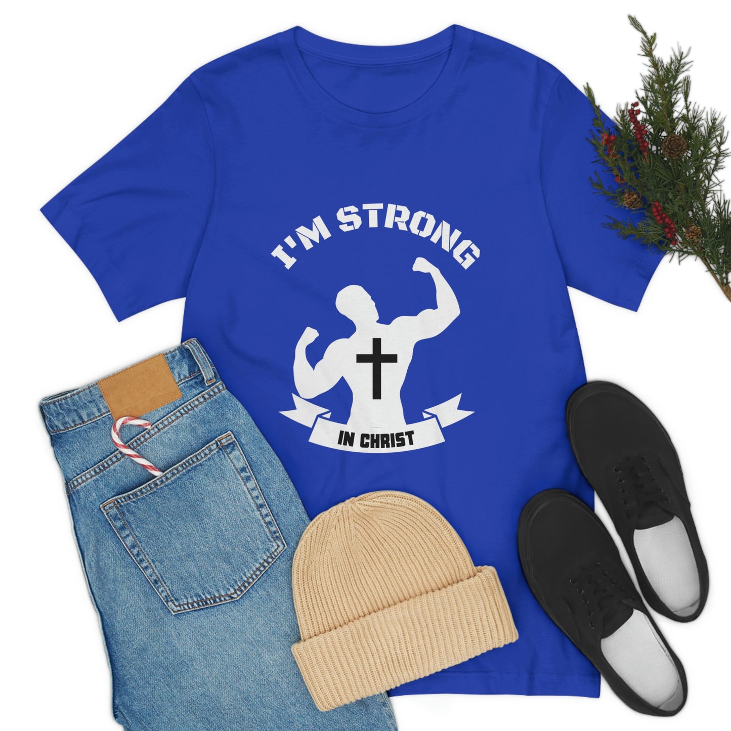 Strong in Christ Jersey Short Sleeve Tee