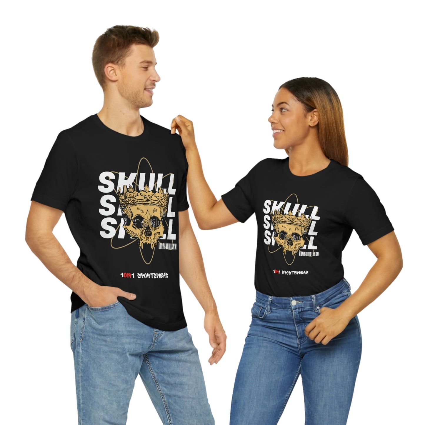 Unisex Skull Jersey Short Sleeve Tee