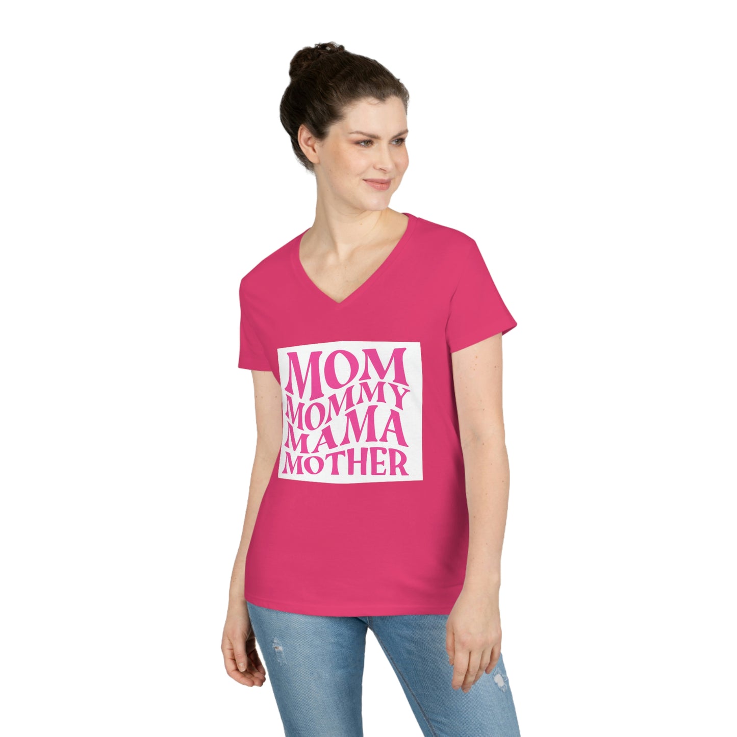 Mother's Day V-Neck T-Shirt (Blue)