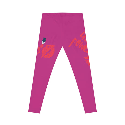 Women's Girl Power Casual Leggings (Pink)