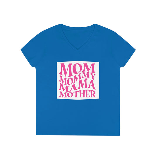 Mother's Day V-Neck T-Shirt (Blue)