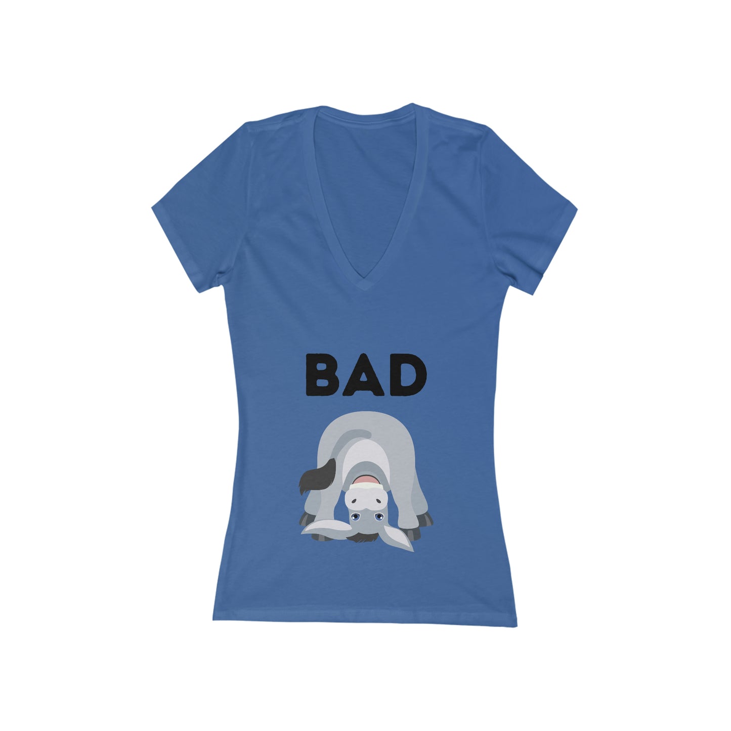 Women's Bad Ass Jersey Short Sleeve Deep V-Neck Tee