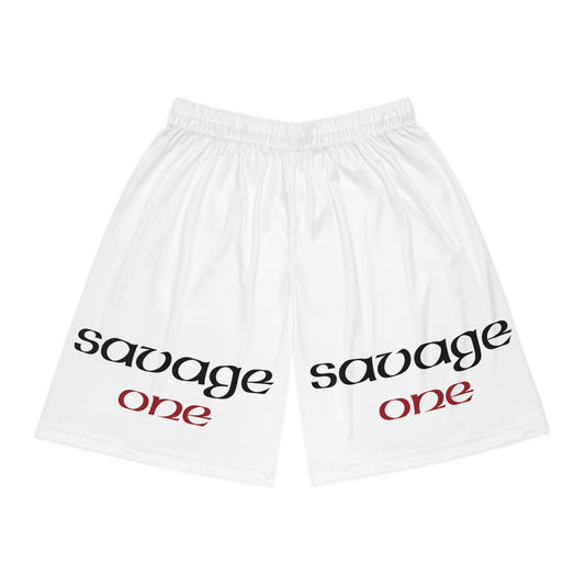 Savage ONE Basketball Shorts (White)