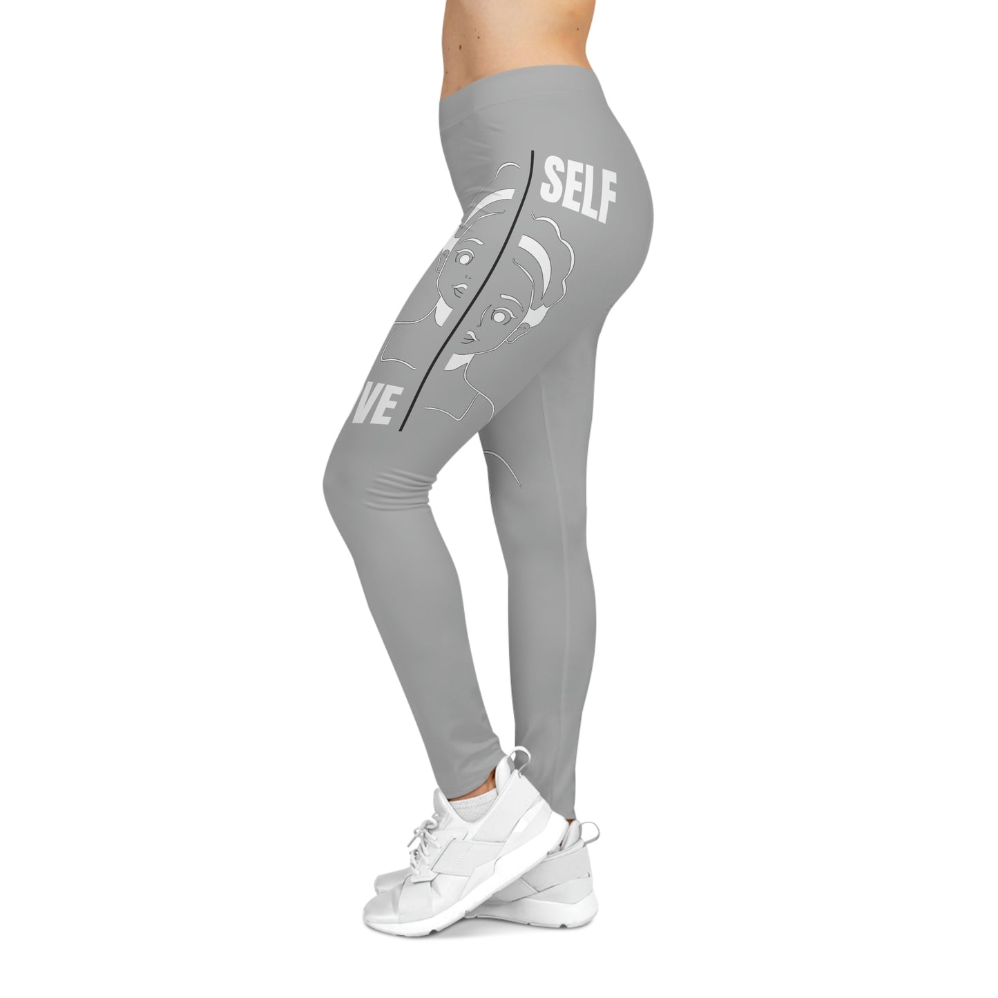 Women's Self Casual Leggings (Grey)