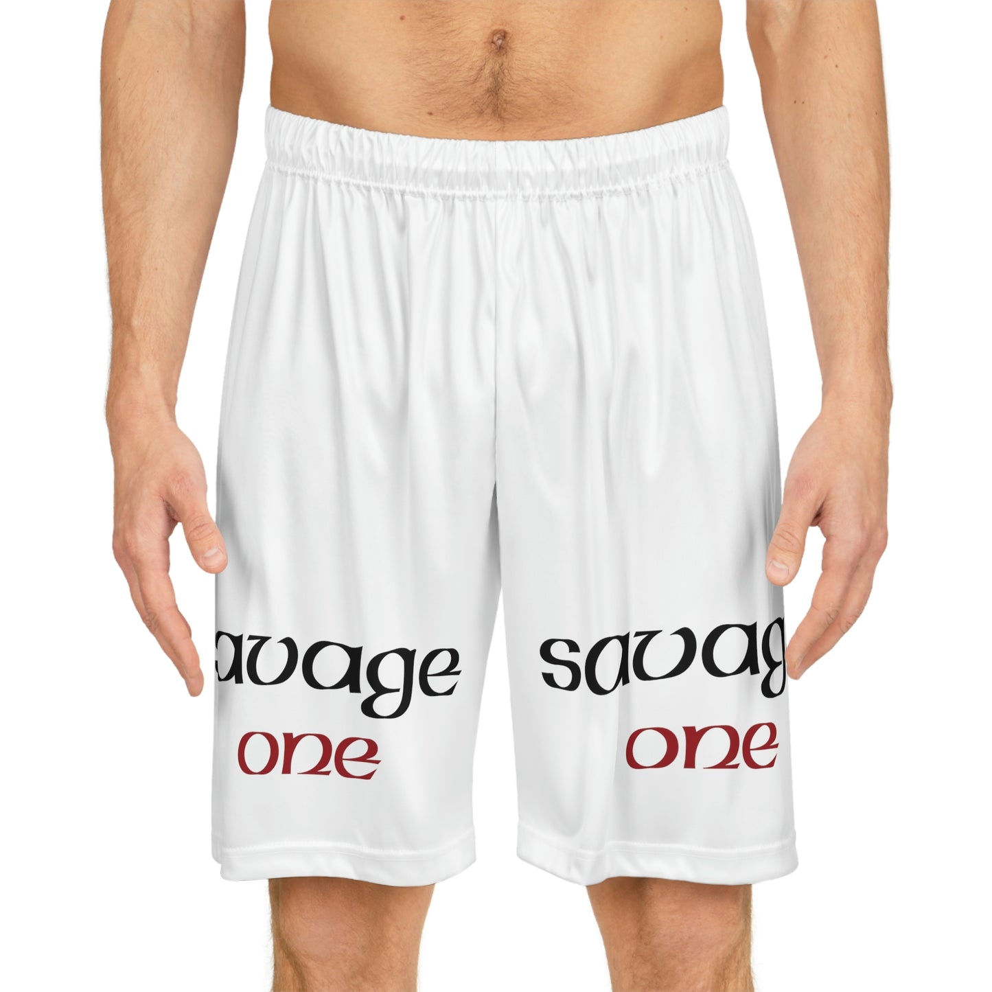 Savage ONE Basketball Shorts (White)