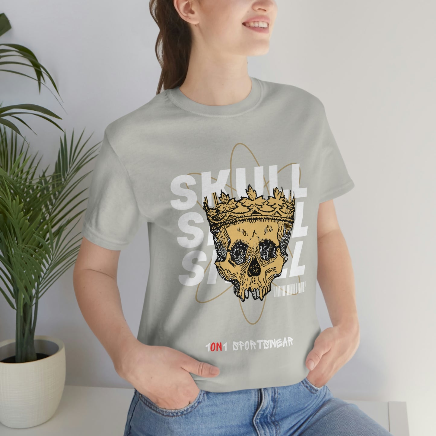 Unisex Skull Jersey Short Sleeve Tee