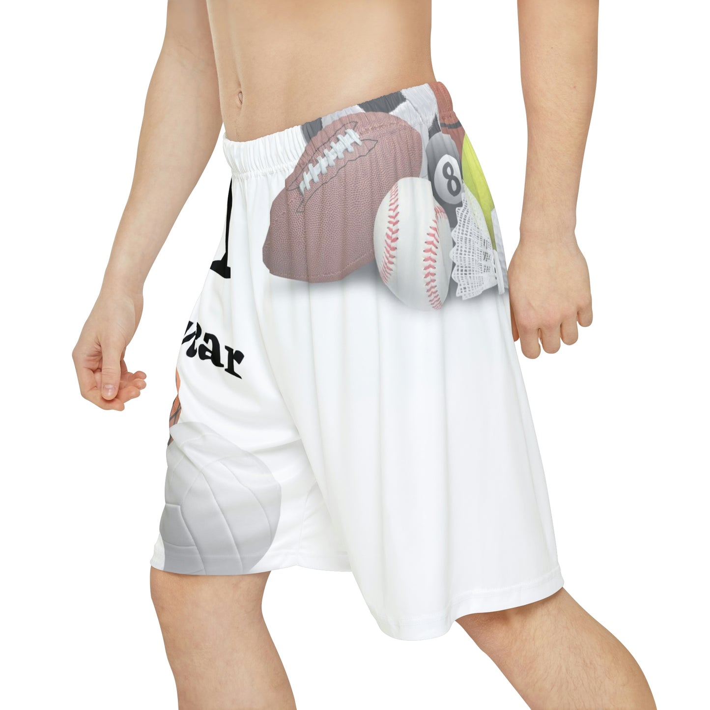 Men’s Sports Shorts (White)