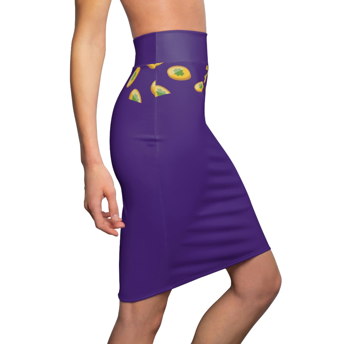 Women's Pencil Skirt (Purple)