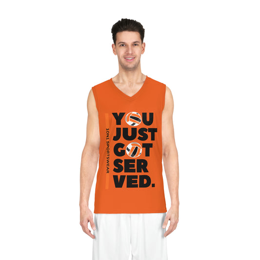 Get Served Basketball Jersey (Orange)