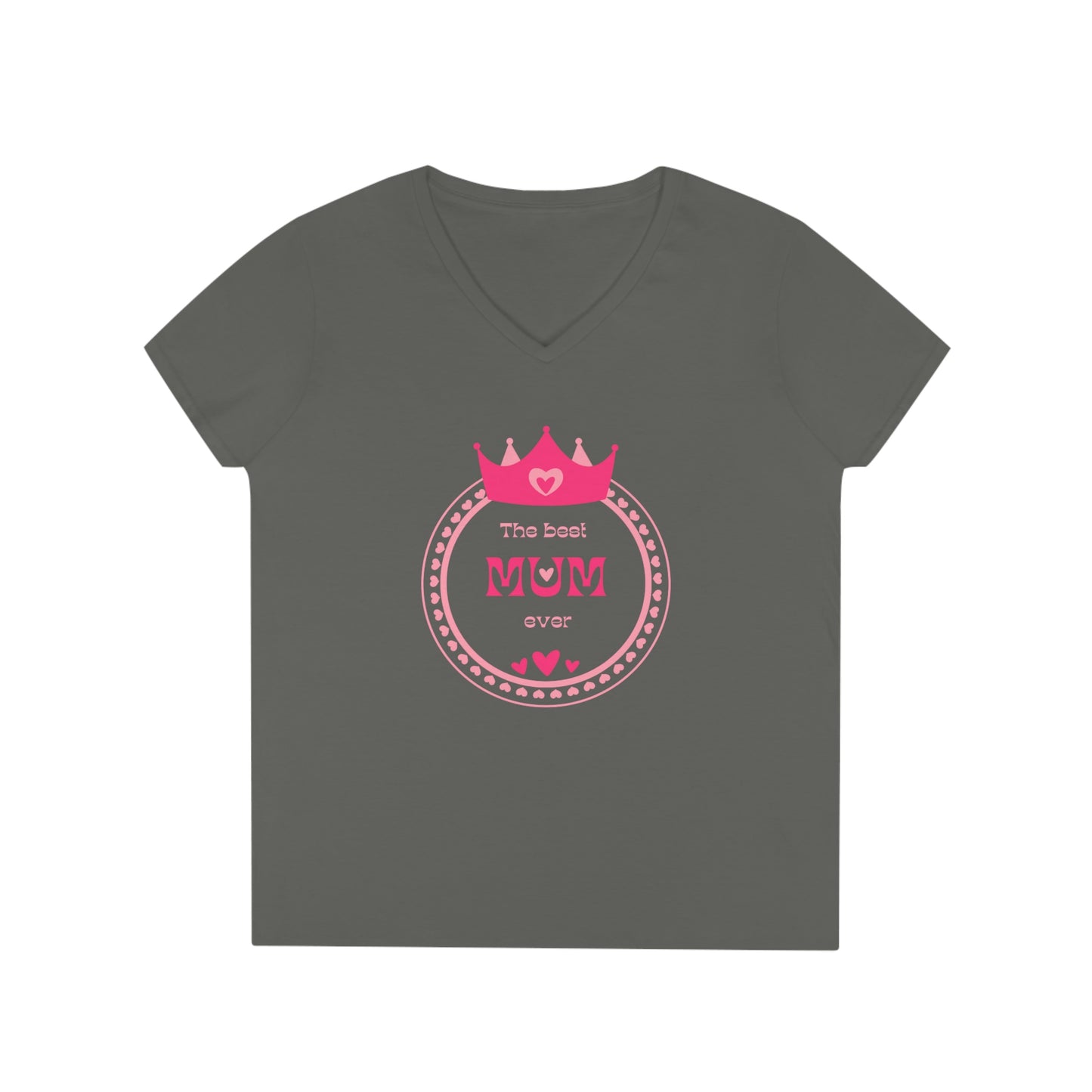 Mother's Day V-Neck T-Shirt (Blue/Red)