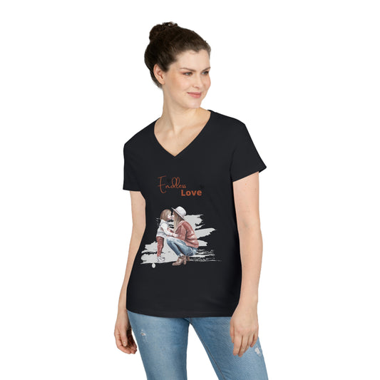 Mother's Day V-Neck T-Shirt (Black)