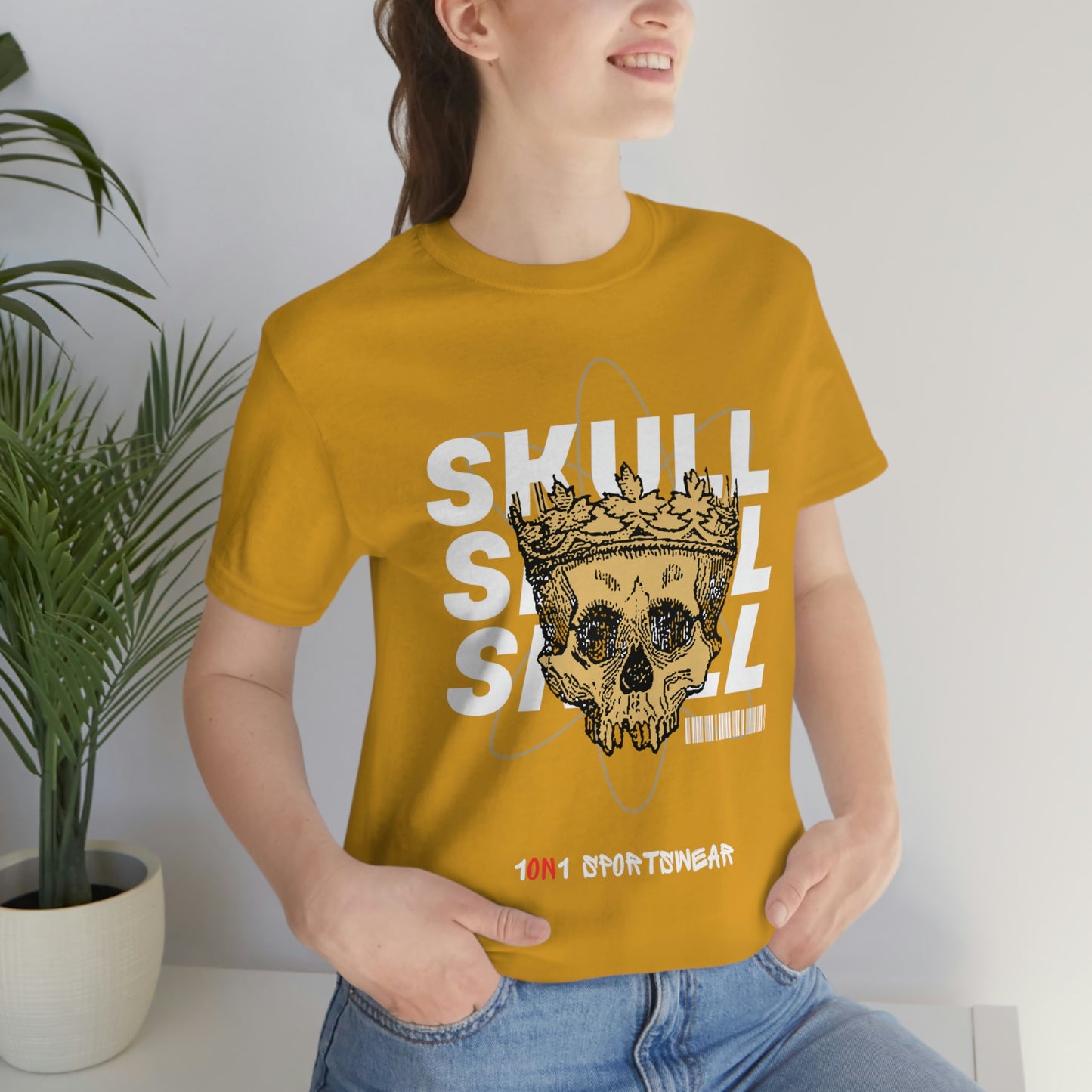 Unisex Skull Jersey Short Sleeve Tee