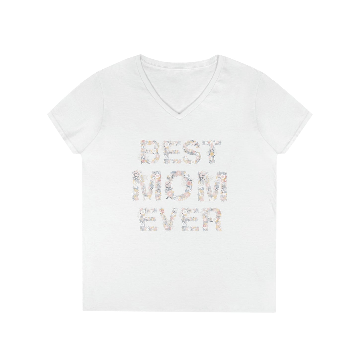 Mother's Day Ladies' V-Neck T-Shirt (Heliconia)