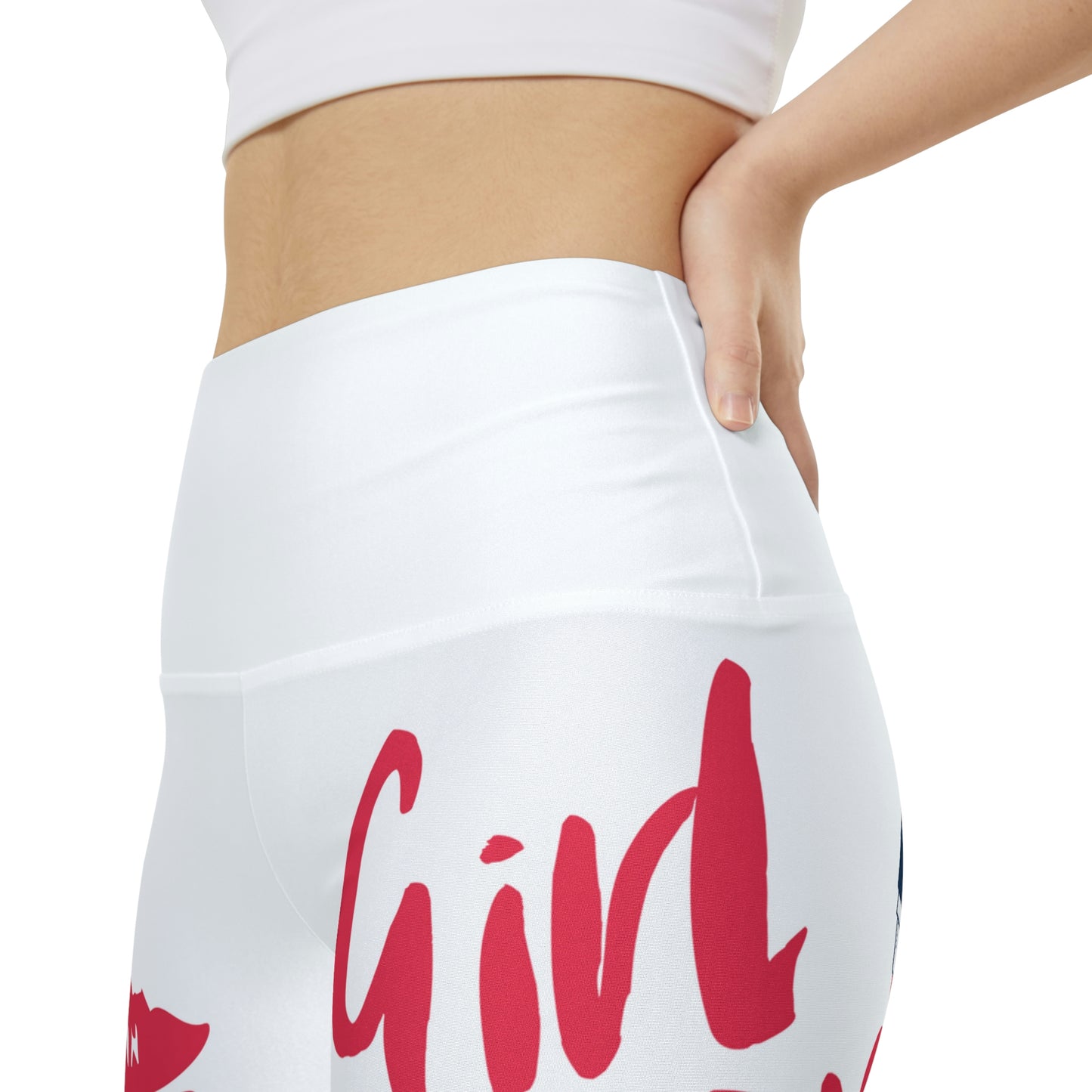 Women's Girl Power Workout Shorts (White)