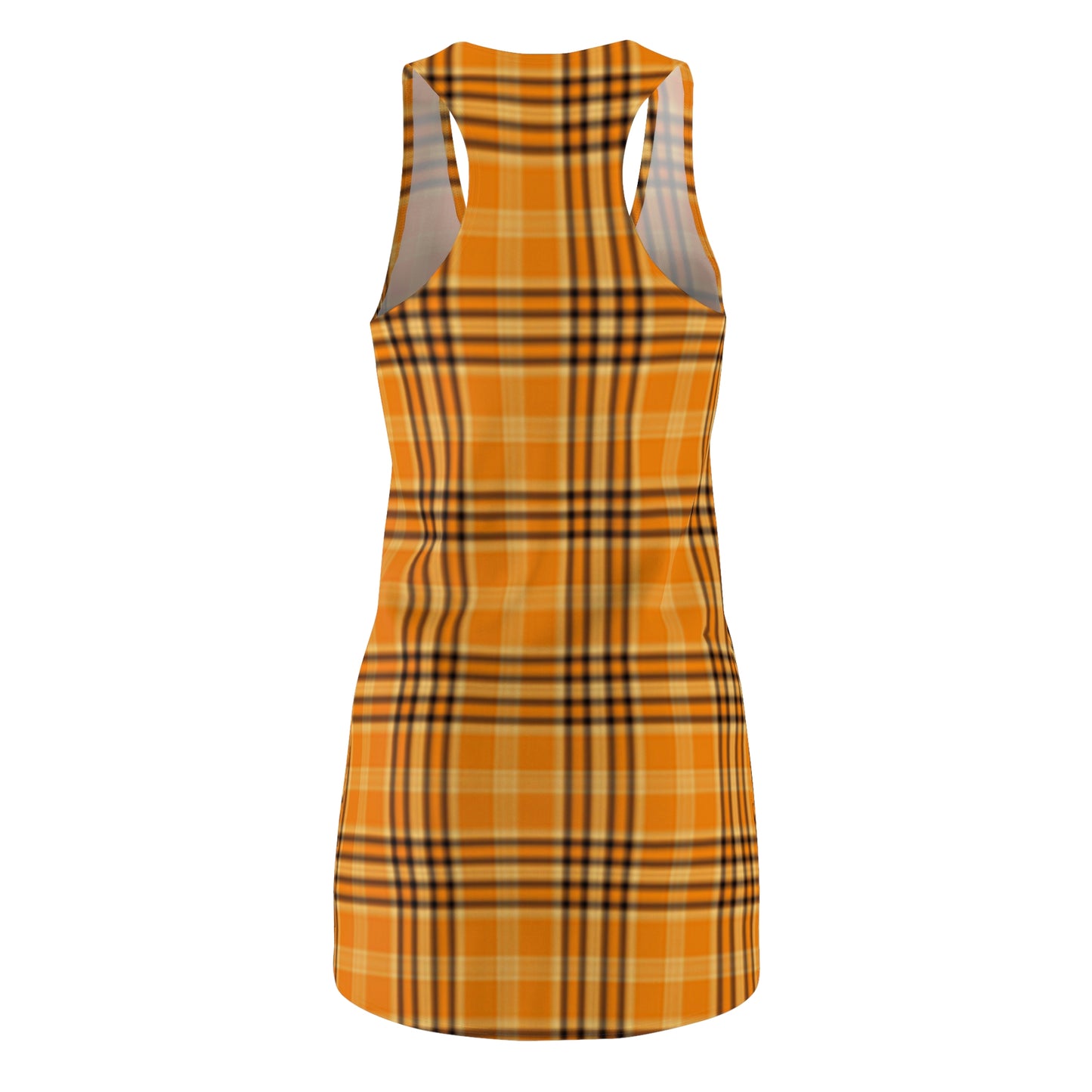 Summer Women's Cut & Sew Racerback Dress (Orange/Black)