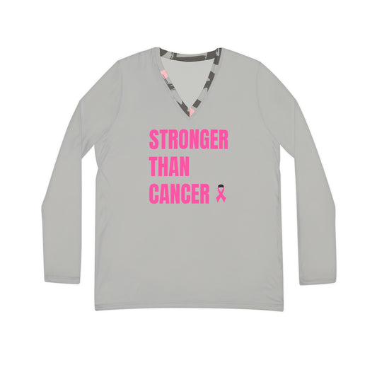 Cancer Awareness Women's Long Sleeve V-neck Shirt