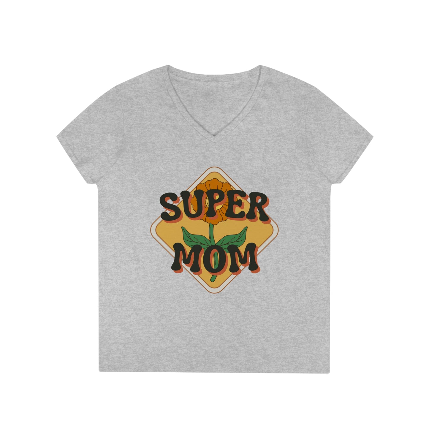 Mother's Day Ladies' V-Neck T-Shirt (White)